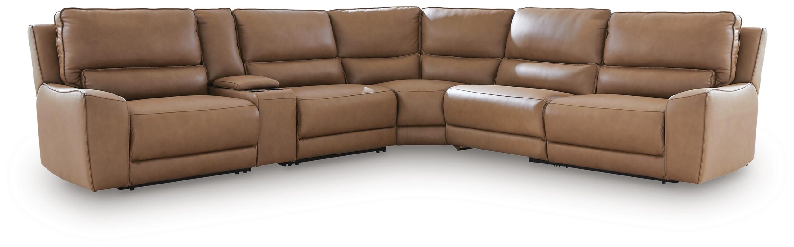 f66d4e084f45ee7b94024bf946bad03b DeepWakes 6-Piece Reclining Sectional with Storage Console - Image 1