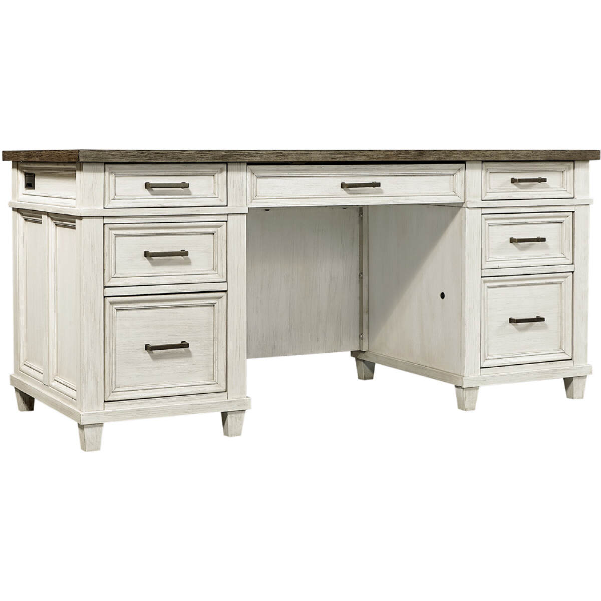 f68d9637a6df5a9fbb9da81a5cedec88 Caraway 66" Executive Desk I248-303-1 - Image 1