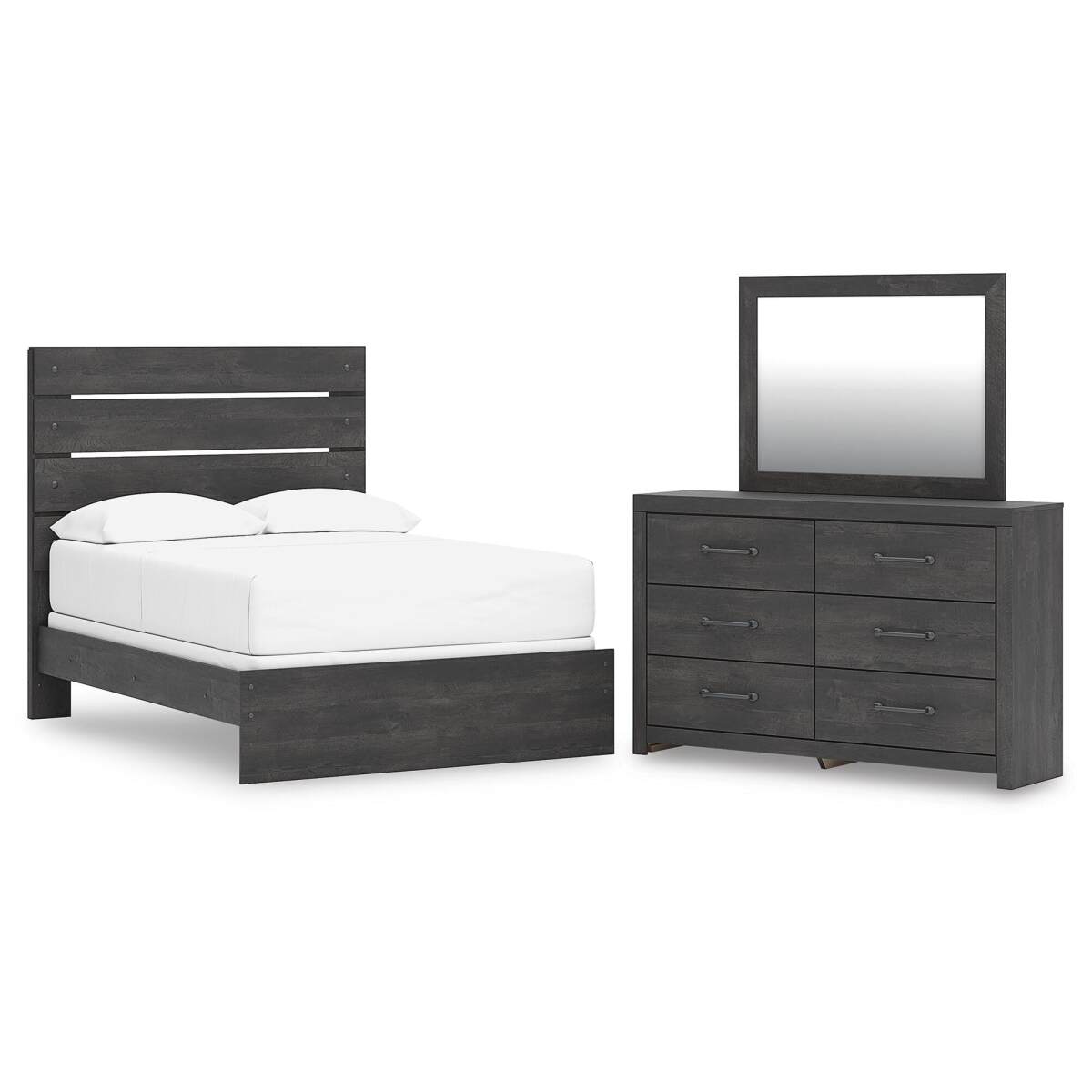 f6a750dd0597ff795e9aa86c70ac398d Hollivern Full Panel Bed, Dresser and Mirror - Image 1