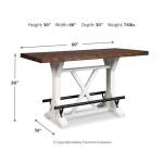 Valebeck Counter Height Dining Table, 4 Barstools and Server - Image 11