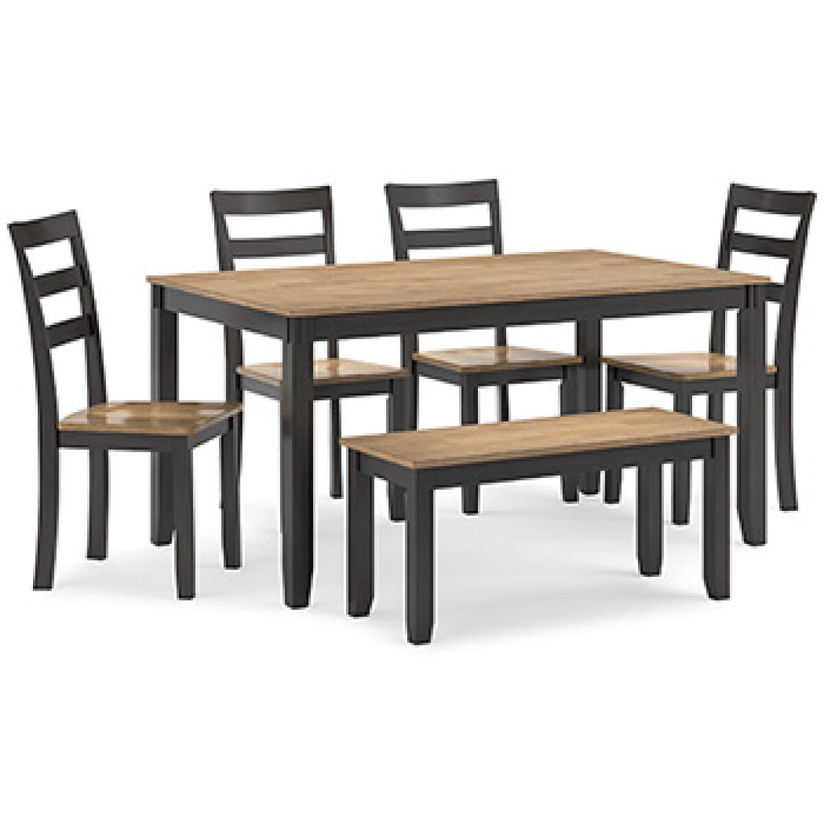 f744ed2b95b5cfd7b0512bd919f2f919 Gesthaven Dining Table with 4 Chairs and Bench (Set of 6) - Image 1