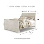 Willowton Queen Sleigh Bed, Dresser and Mirror - Image 3