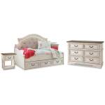 Realyn Twin Storage Daybed, Dresser and Nightstand