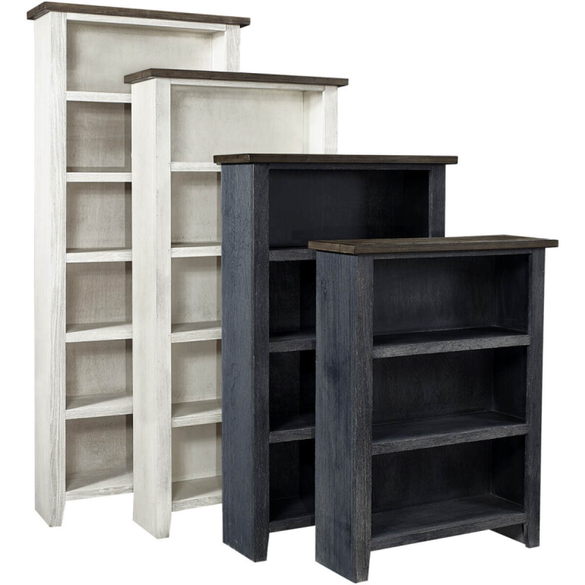 f8515e2be33381a0ccb87e54134c7125 Eastport 84" Bookcase W/ 5 Fixed Shelves ME3484-MBL - Image 1