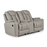 Elevate Edges Glider Reclining Loveseat with Console