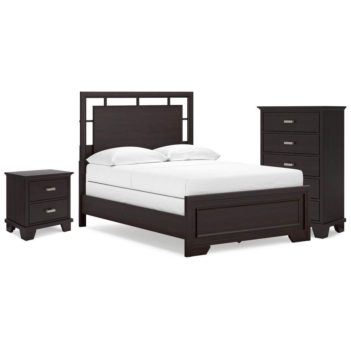 f8ef0e92968f4b17338781621172b0d7 Covetown Full Panel Bed, Chest and Nightstand - Image 1