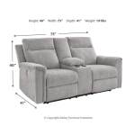 Barnsana Power Reclining Loveseat with Console - Image 5