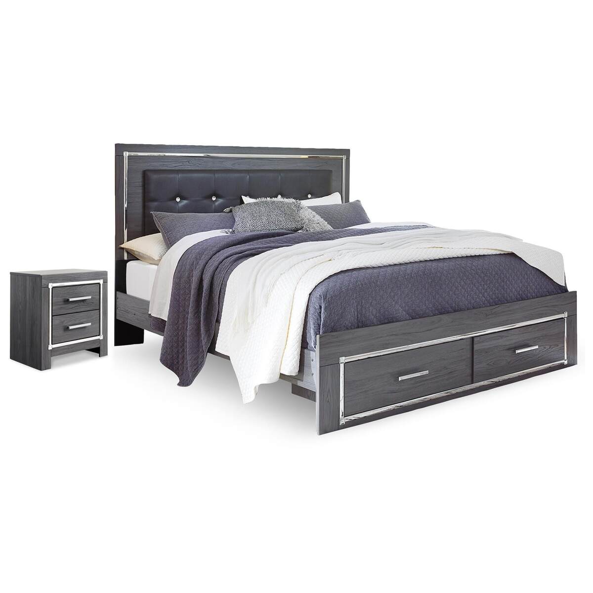 f9a048342602270e1c492f75bfbd208e Lodanna King Storage Bed and Nightstand - Image 1