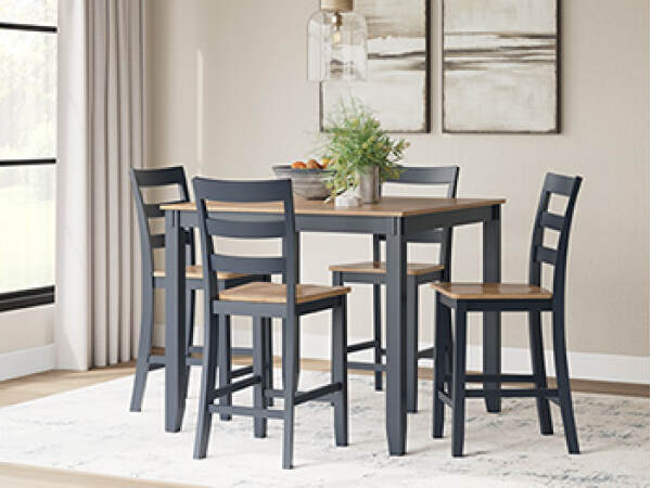 Gesthaven Counter Height Dining Table and 4 Barstools (Set of 5)