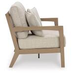 Hallow Creek Outdoor Loveseat with Cushion - Image 5