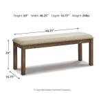 Moriville Dining Bench - Image 5