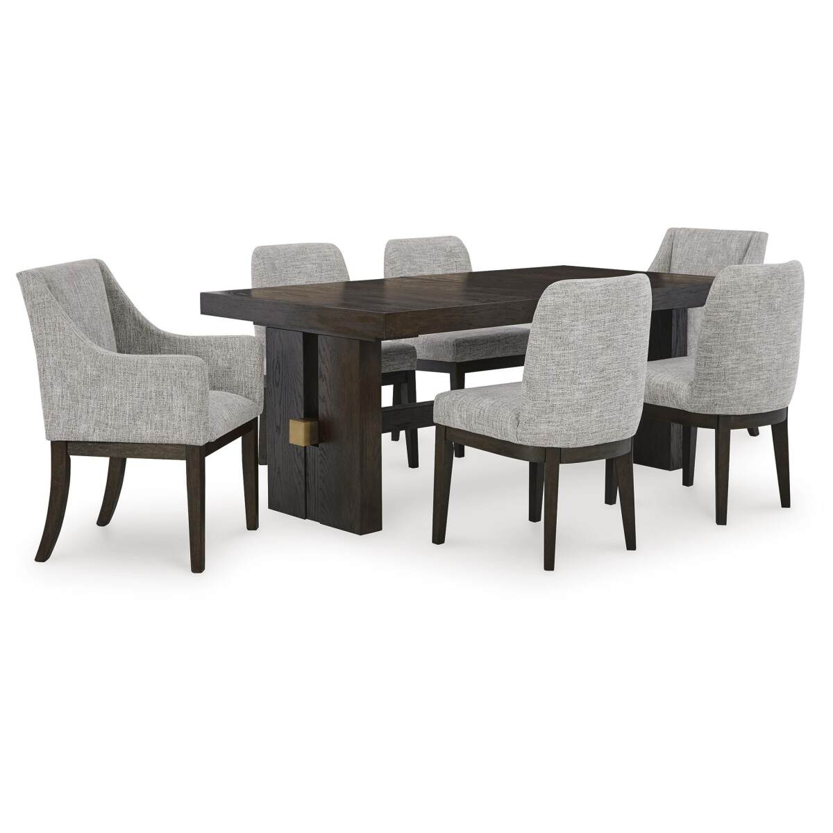 fa3308fe1b364bbb2efa1fee6f90a23e Burkhaus Dining Table and 6 Chairs - Image 1