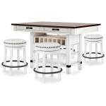 Valebeck Counter Height Dining Table and 4 Barstools