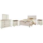 Willowton Queen Panel Bed, Dresser, Mirror and 2 Nightstands