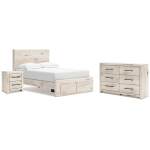 Lawroy Full Storage Bed, Dresser and Nightstand