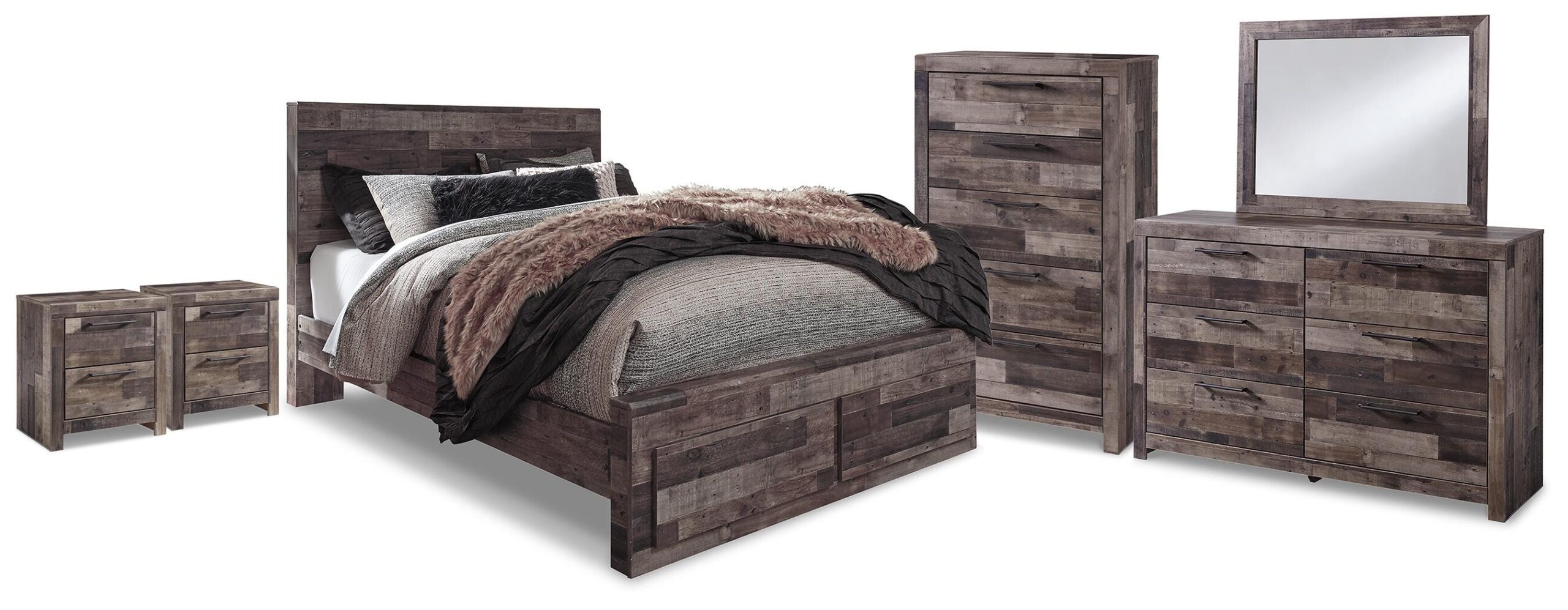 fc06884508afa760e40e330771f1cf70 Derekson Queen Storage Bed, Dresser, Mirror, Chest and 2 Nightstands - Image 1