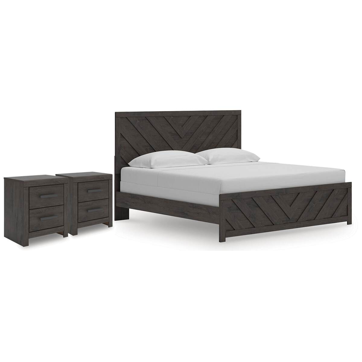 fc15e42b128990e40471c57886094c4f Prendonea King Panel Bed and 2 Nightstands - Image 1