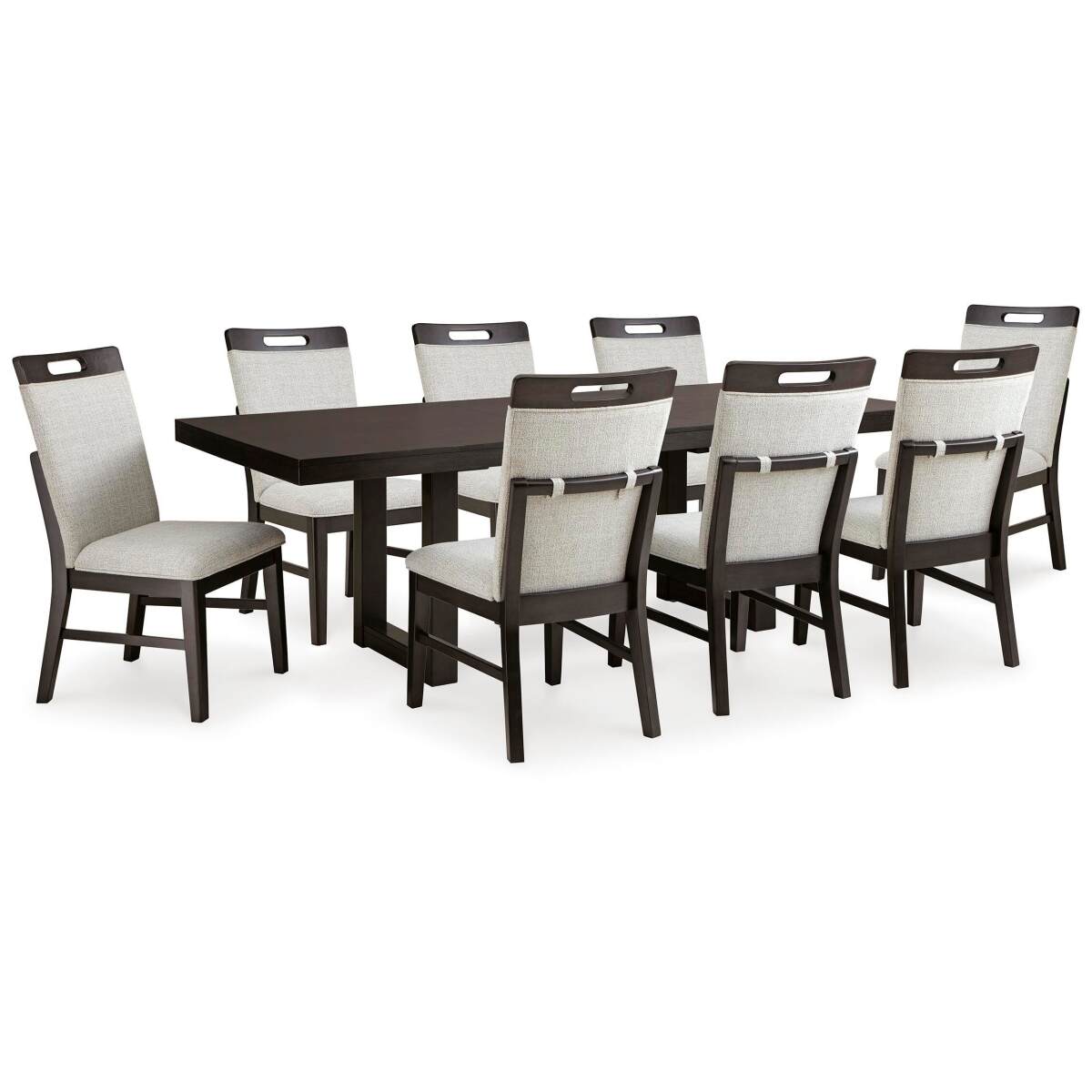 fc9bb96fbc1209502554d0e1ddd05208 Neymorton Dining Table and 8 Chairs - Image 1