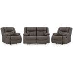 First Base Reclining Loveseat and 2 Recliners