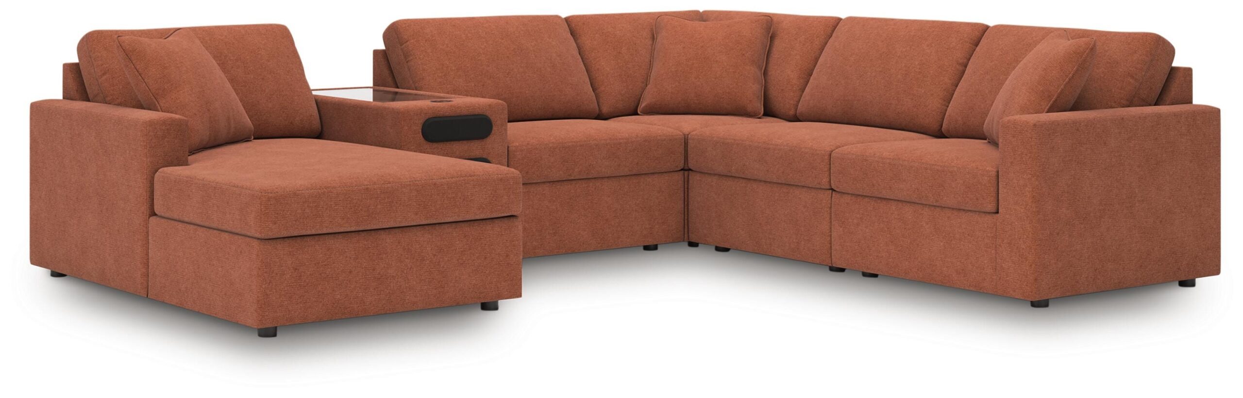 fd720fc8f22a2954547ae0876dc1efc0 Modmax 6-Piece Sectional with Audio System and Chaise - Image 1