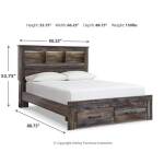 Drystan Queen Bookcase Bed with 2 Storage Drawers - Image 5