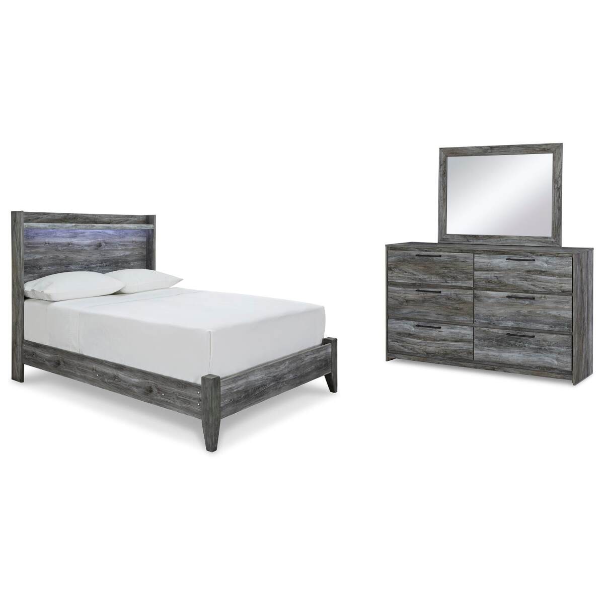 fe3f3a2ed8053d49825736fec92b2cc7 Baystorm Full Panel Bed, Dresser and Mirror - Image 1