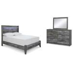 Baystorm Full Panel Bed, Dresser and Mirror
