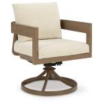 Serene Bay Outdoor Swivel Dining Chair with Cushion (Set of 2) - Image 4