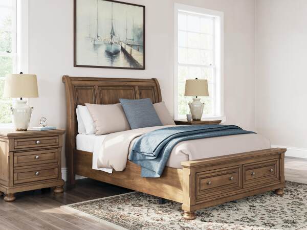 Feddinger Queen Sleigh Bed, Dresser, Mirror, Chest and Nightstand - Image 41