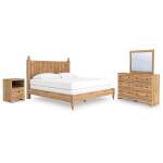 Aleaport King Panel Bed, Dresser, Mirror and Nightstand
