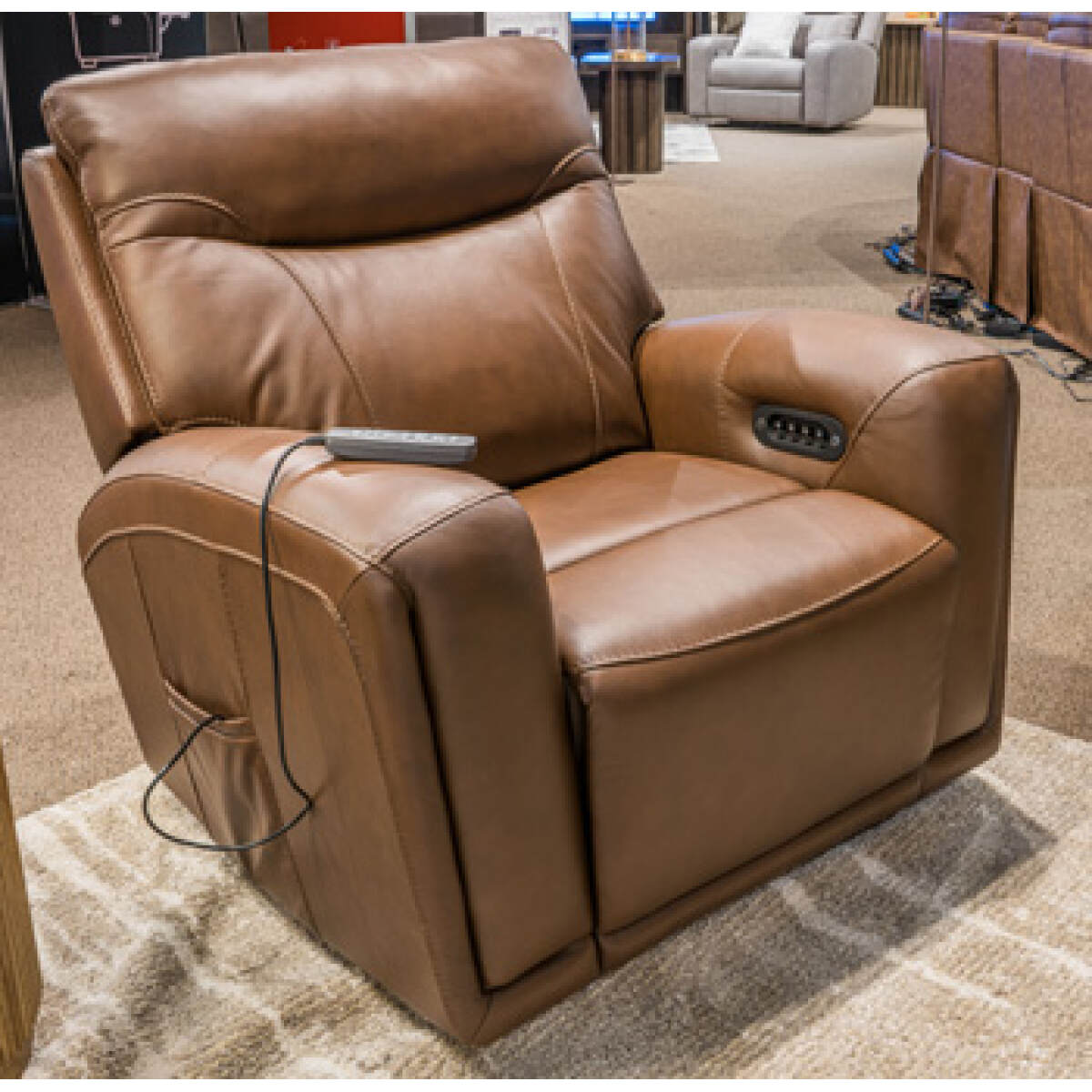 135be32a1b1513f9c262e8162ccf2ae6 Pincara Power AutoGlide Recliner with Audio System - Image 1