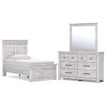 Makidern Twin Panel Bed, Dresser and Mirror