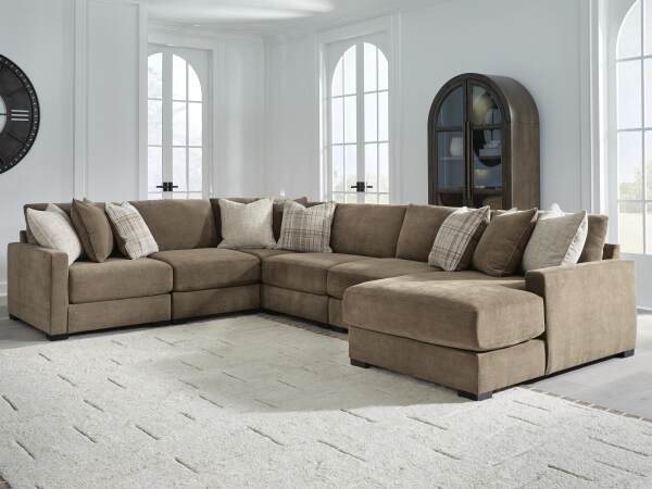 Camellia-Court 6-Piece Sectional with Chaise - Image 3