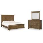Karallin Queen Panel Storage Bed, Dresser and Mirror