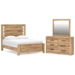 Brozmont Queen Panel Bed, Dresser and Mirror
