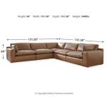 Emilia 5-Piece Sectional - Image 4