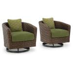 Horizon Hall Outdoor Swivel Lounge Chair with Cushion - Image 2