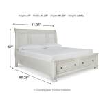 Robbinsdale King Sleigh Storage Bed, Dresser and Mirror - Image 9