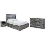 Baystorm Full Panel Storage Bed, Dresser and Nightstand
