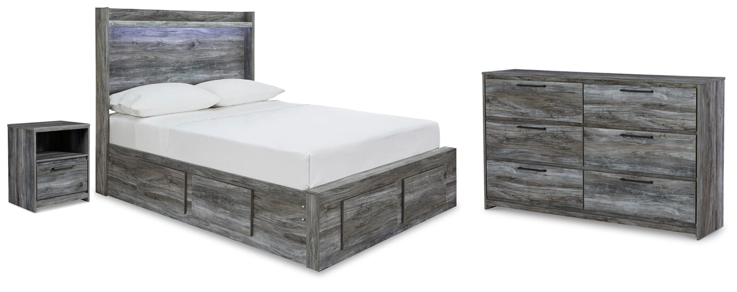 d208cdbe8f16f61c44da016e896b7460 Baystorm Full Panel Storage Bed, Dresser and Nightstand - Image 1