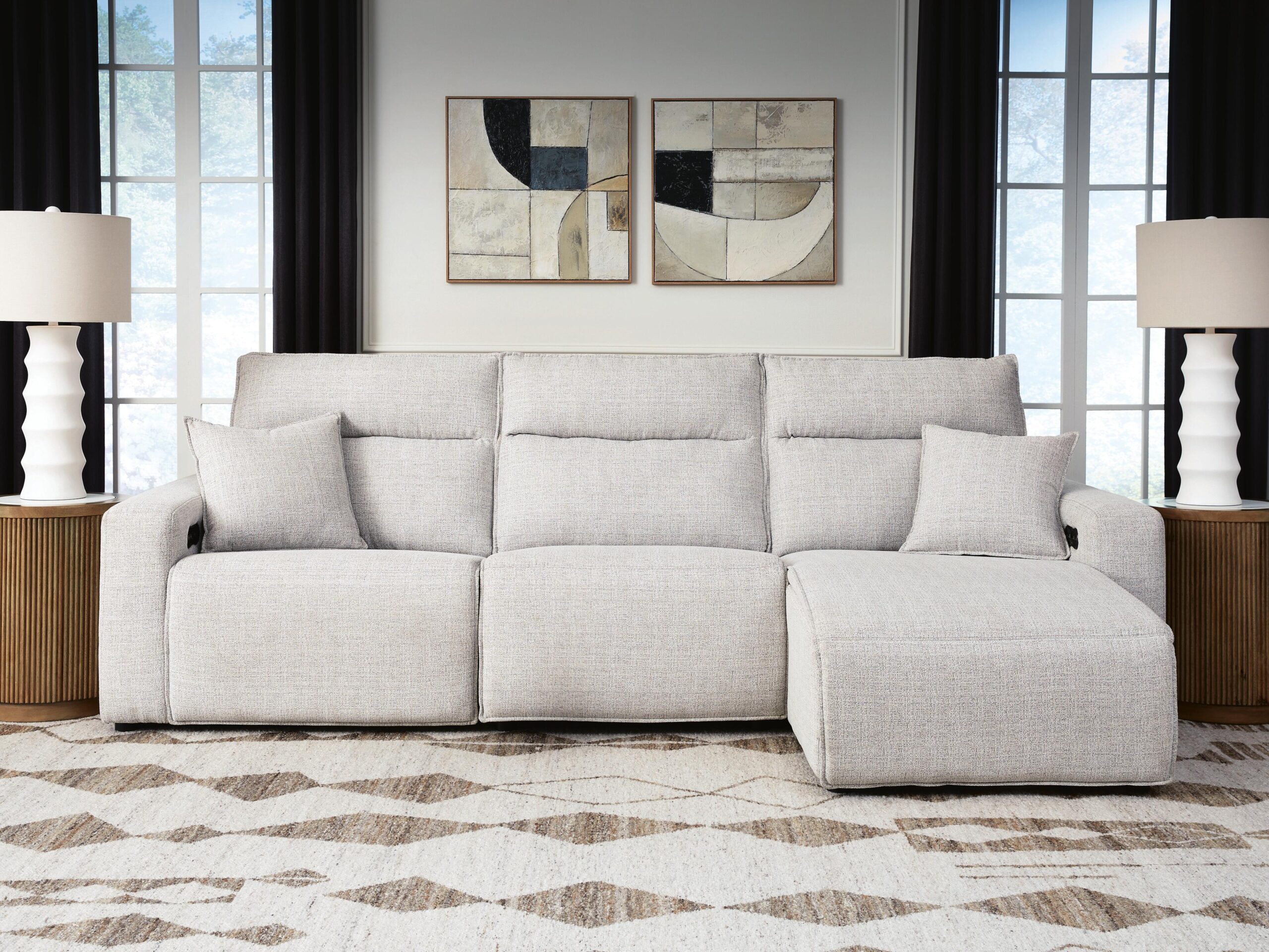 d64c0cc86f9a83653f9bcc485c1d4e36 Modmax II 3-Piece Reclining Sofa Chaise - Image 1