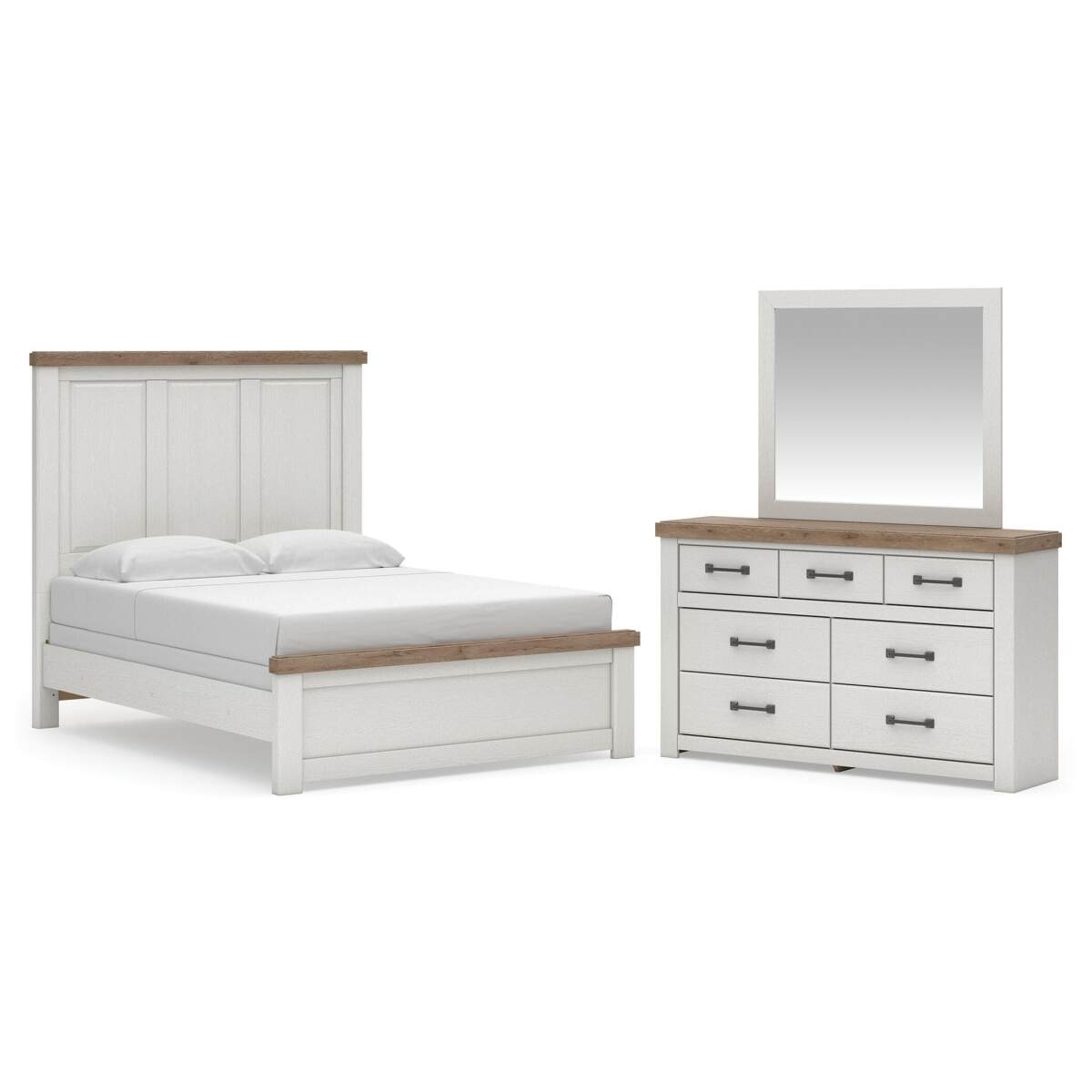 d765f295f51c9b97c22e2700aeb5c265 Savonport Queen Panel Bed, Dresser and Mirror - Image 1