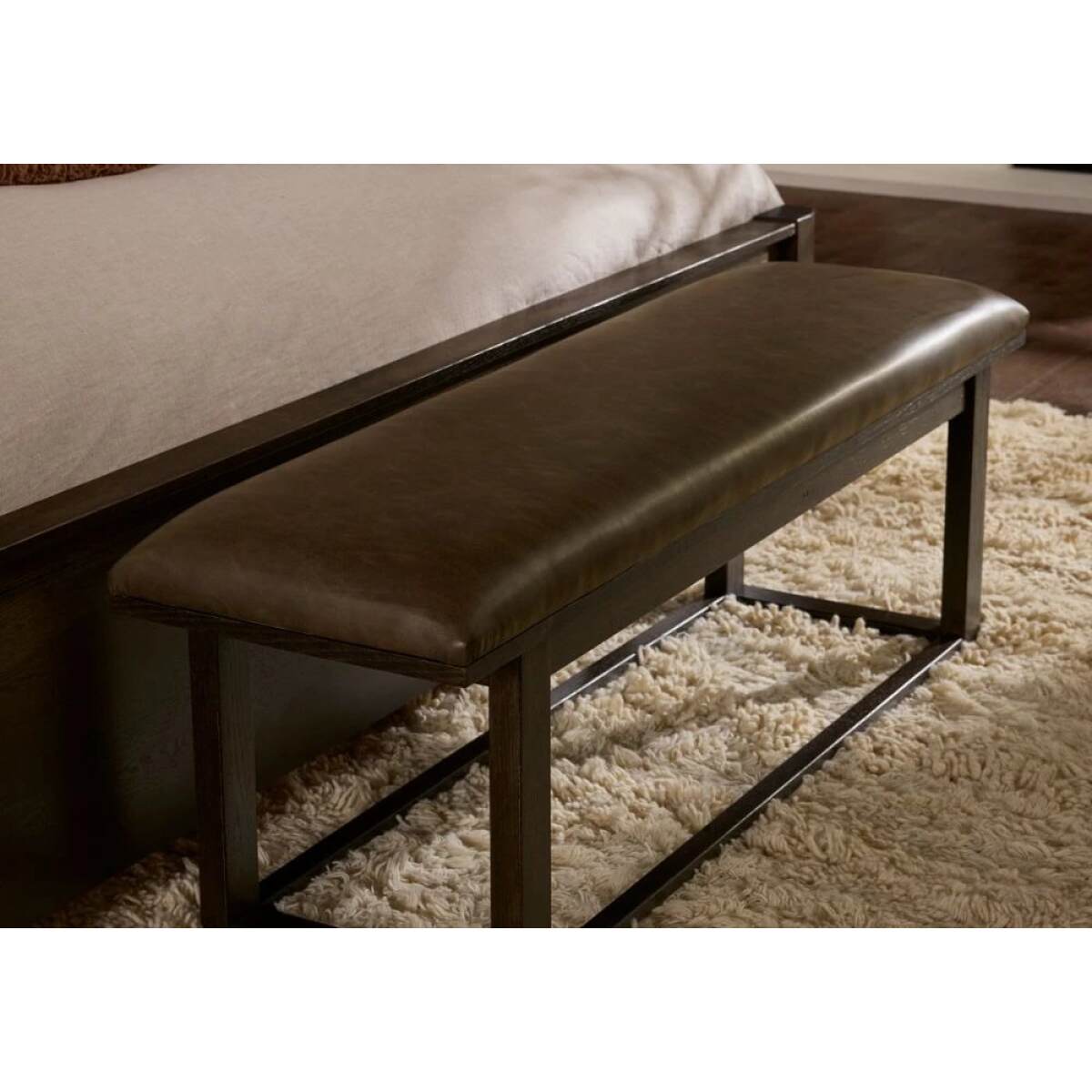 076a789ab0923a688d62ef7a4068e57d Lodge & Loft Upholstered Bench - Sedona Brown - 840-080Y - Image 1