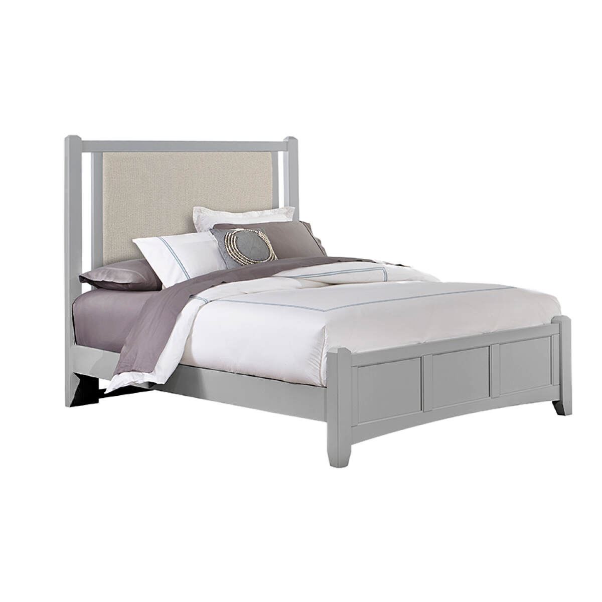 9d4eae0a3407d6f0ec0682ca0dd5a5e9 Grey Upholstered Bed - Image 1